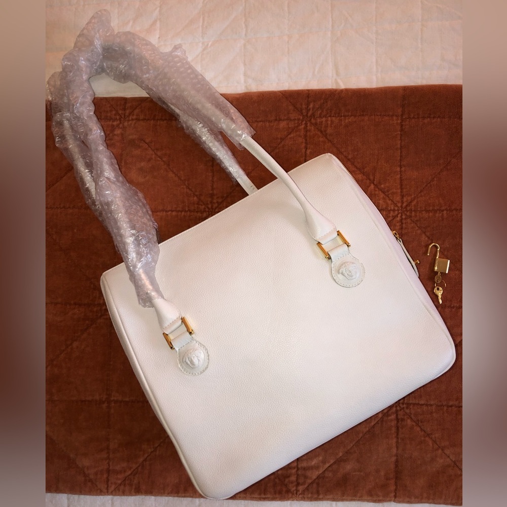 Versace Oversized Leather Shoulder Bag